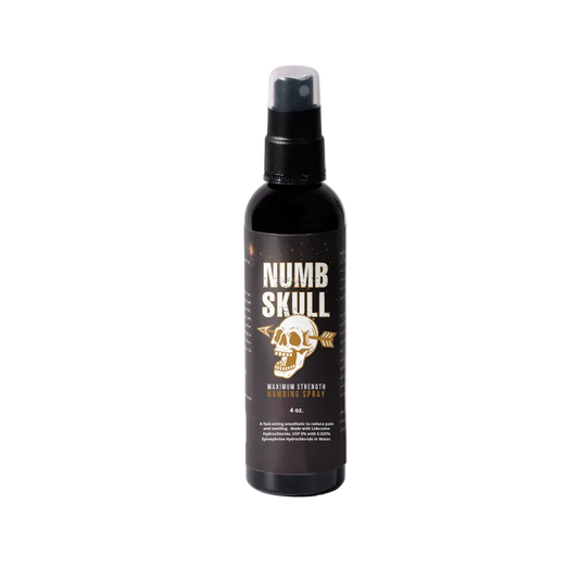 Numb Skull spray bottle on a white background